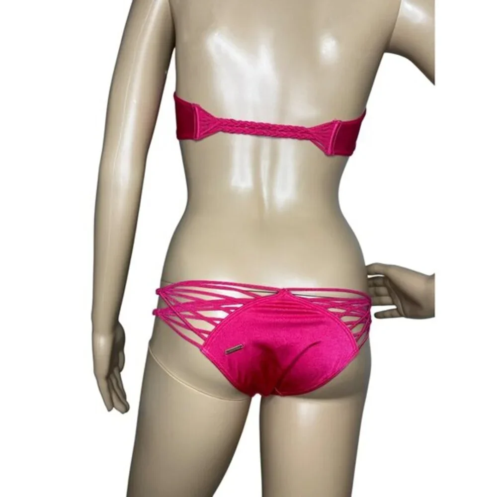 Victoria's Secret Hot Pink Twist Bikini Set